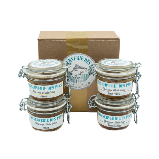COFFRET DE 4 BOCAUX THON ROUGE
